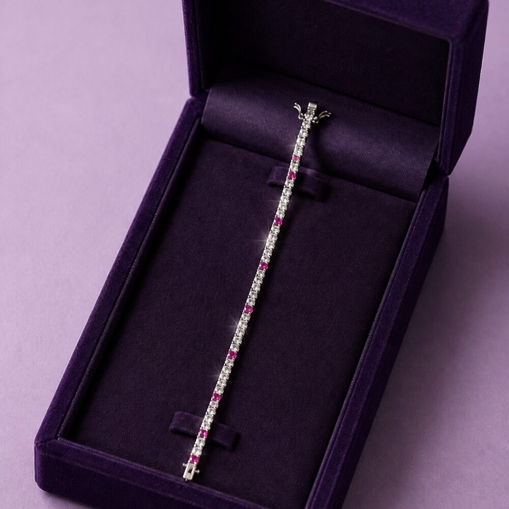 Pink Spark Tennis Bracelet