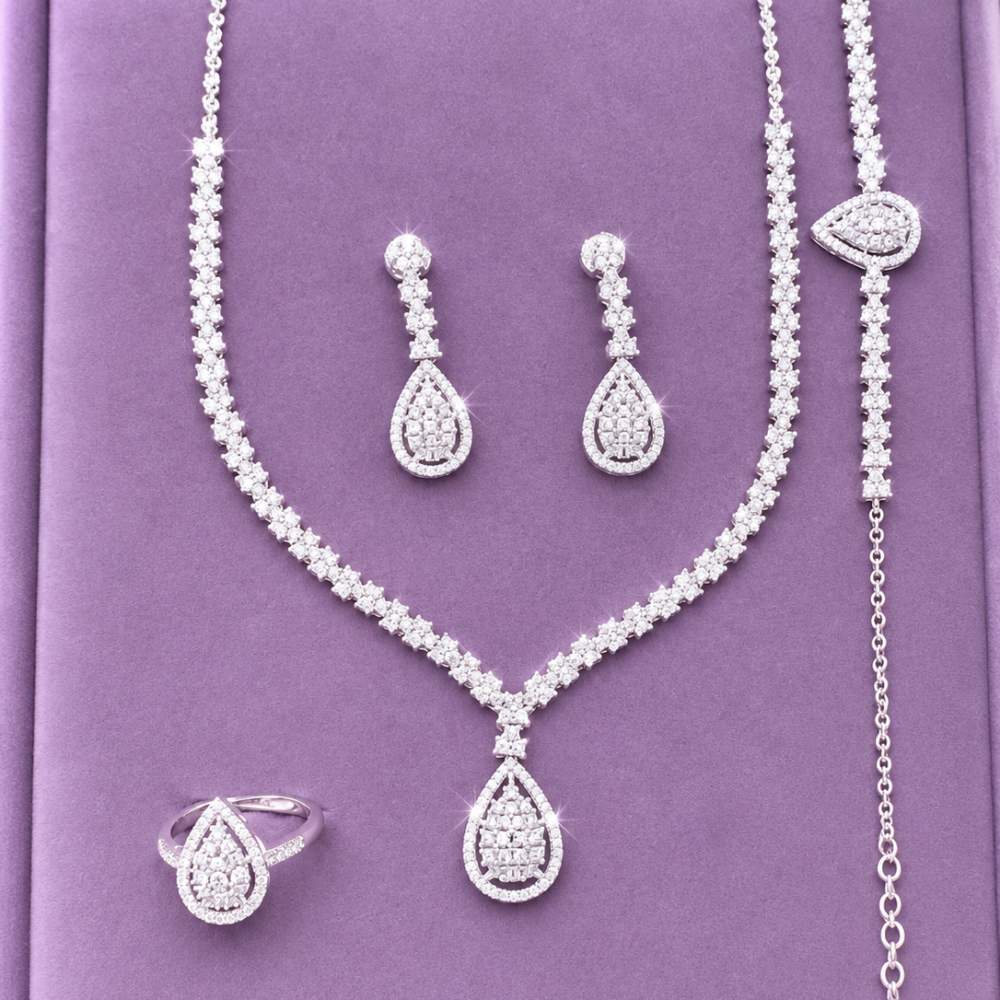 Lilac Teardrop Elegance Set