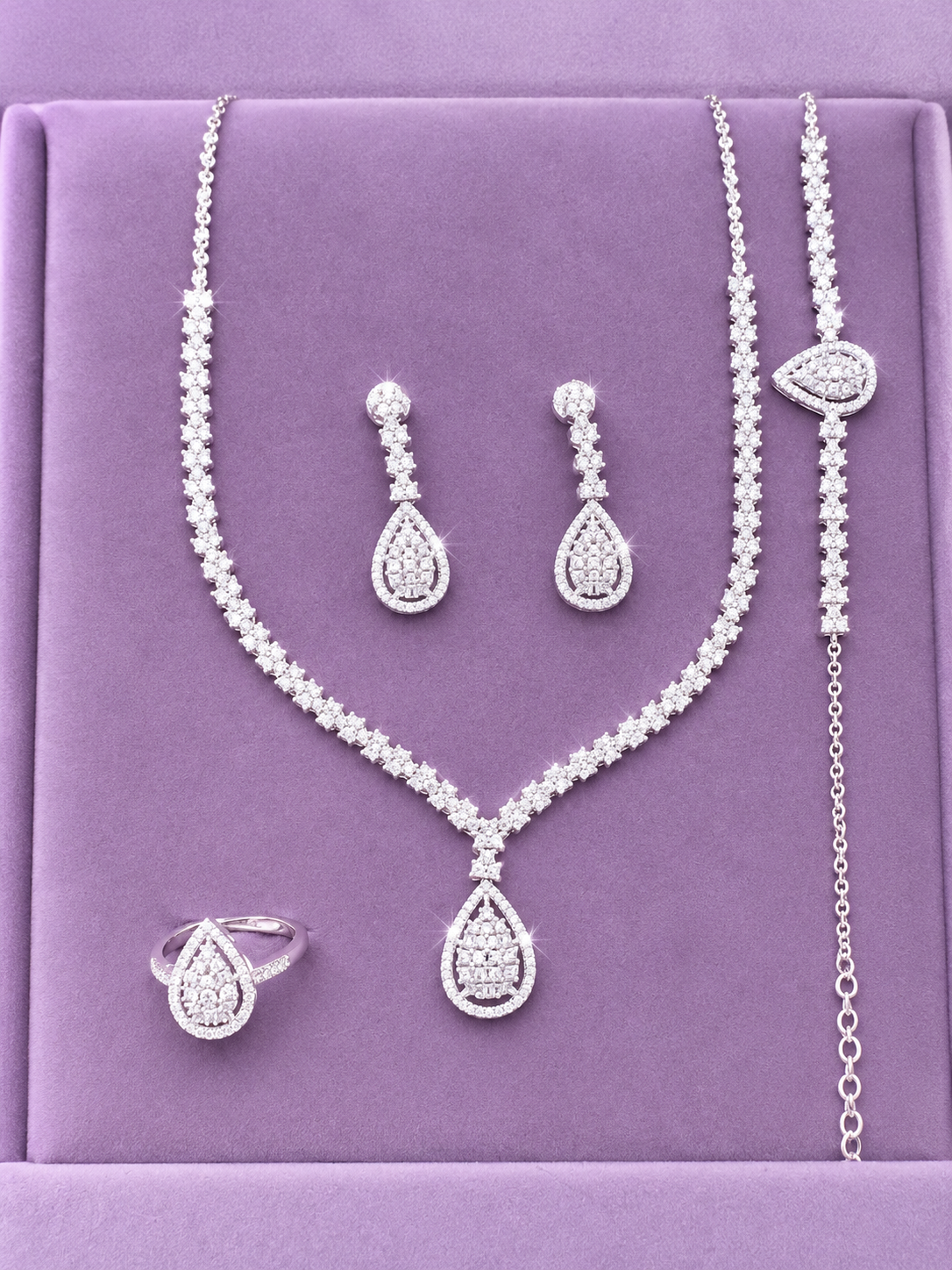 Lilac Teardrop Elegance Set